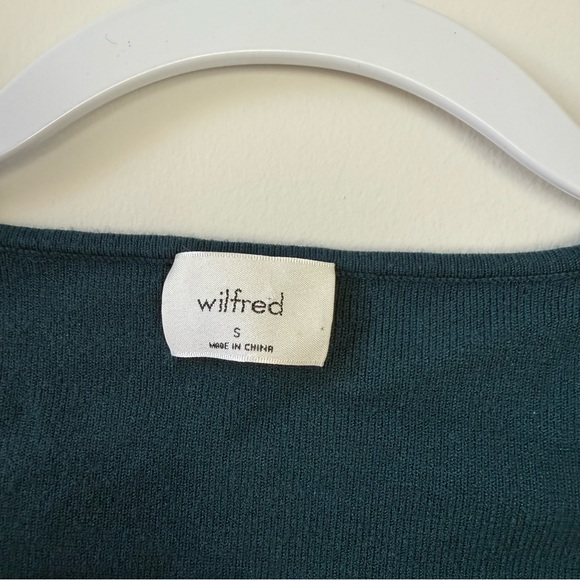Aritzia Wilfred Veronica Sweater Top Teal Green - Picture 5 of 6